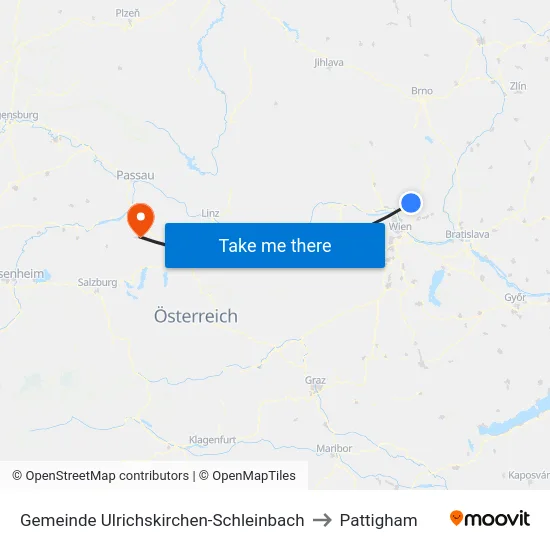 Gemeinde Ulrichskirchen-Schleinbach to Pattigham map