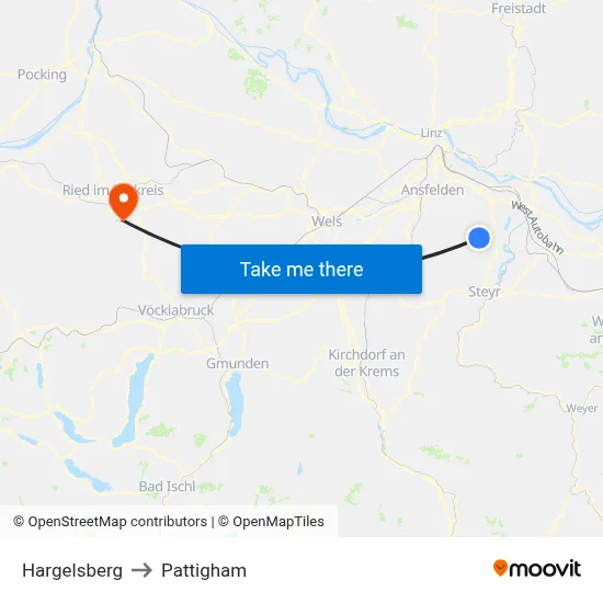Hargelsberg to Pattigham map