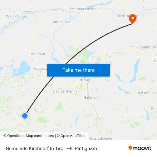 Gemeinde Kirchdorf In Tirol to Pattigham map