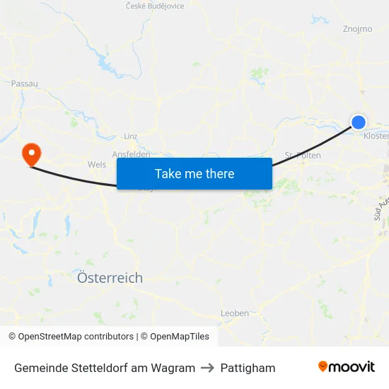 Gemeinde Stetteldorf am Wagram to Pattigham map