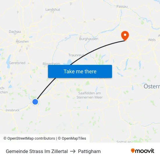 Gemeinde Strass Im Zillertal to Pattigham map