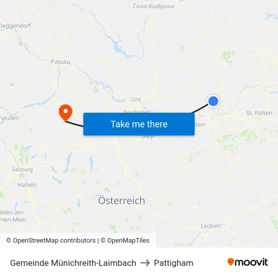Gemeinde Münichreith-Laimbach to Pattigham map