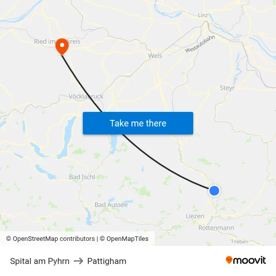 Spital am Pyhrn to Pattigham map