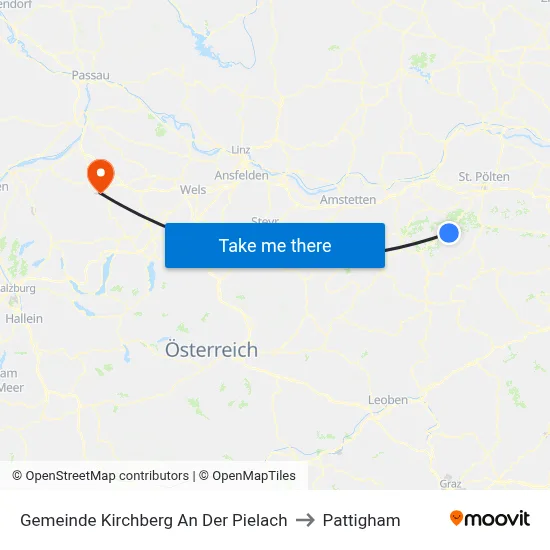Gemeinde Kirchberg An Der Pielach to Pattigham map