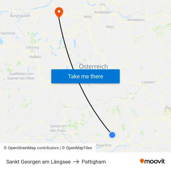 Sankt Georgen am Längsee to Pattigham map