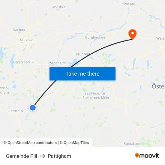 Gemeinde Pill to Pattigham map