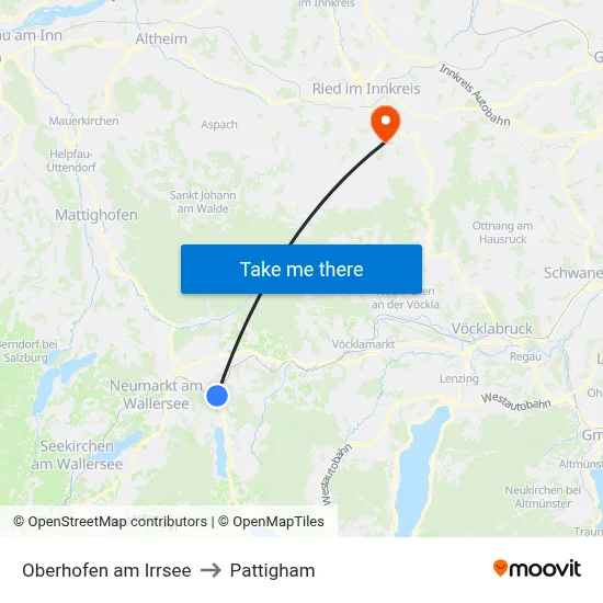 Oberhofen am Irrsee to Pattigham map