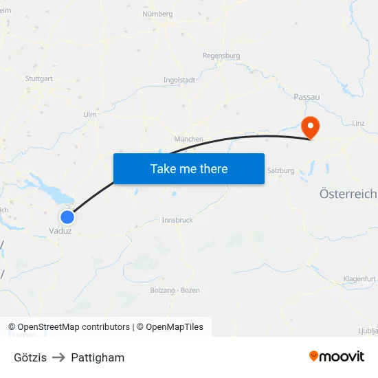 Götzis to Pattigham map