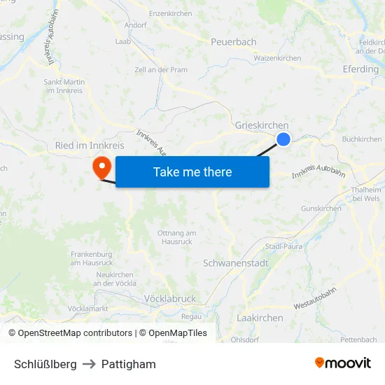 Schlüßlberg to Pattigham map