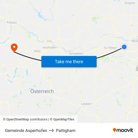 Gemeinde Asperhofen to Pattigham map