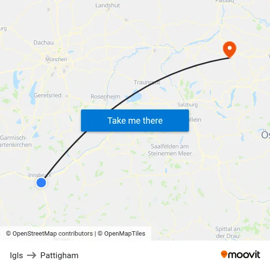 Igls to Pattigham map