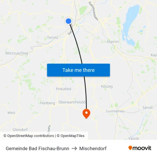 Gemeinde Bad Fischau-Brunn to Mischendorf map