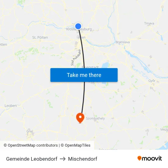 Gemeinde Leobendorf to Mischendorf map