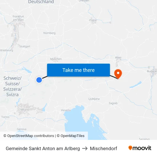 Gemeinde Sankt Anton am Arlberg to Mischendorf map