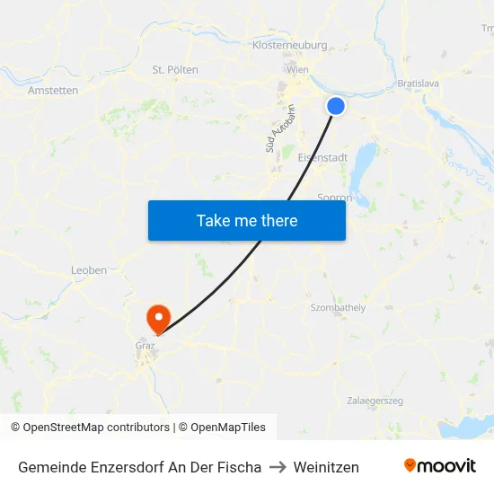 Gemeinde Enzersdorf An Der Fischa to Weinitzen map
