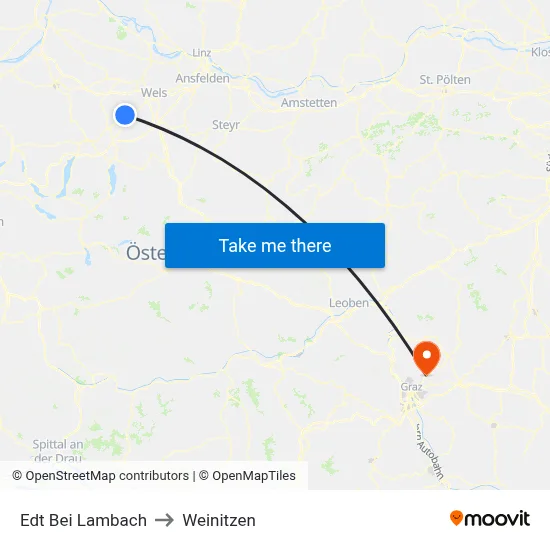 Edt Bei Lambach to Weinitzen map