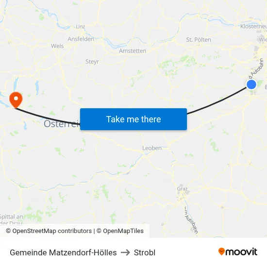 Gemeinde Matzendorf-Hölles to Strobl map