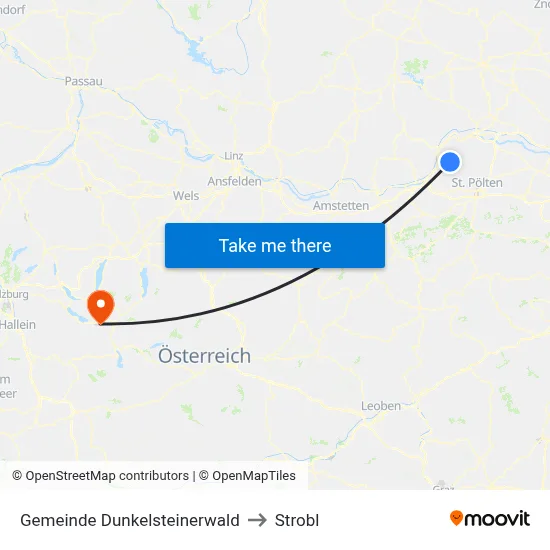 Gemeinde Dunkelsteinerwald to Strobl map