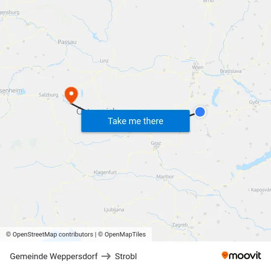 Gemeinde Weppersdorf to Strobl map