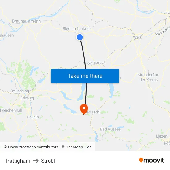 Pattigham to Strobl map