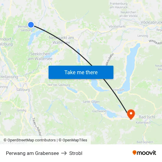 Perwang am Grabensee to Strobl map