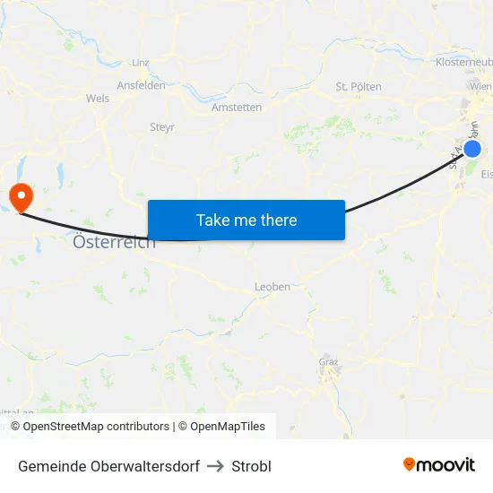 Gemeinde Oberwaltersdorf to Strobl map