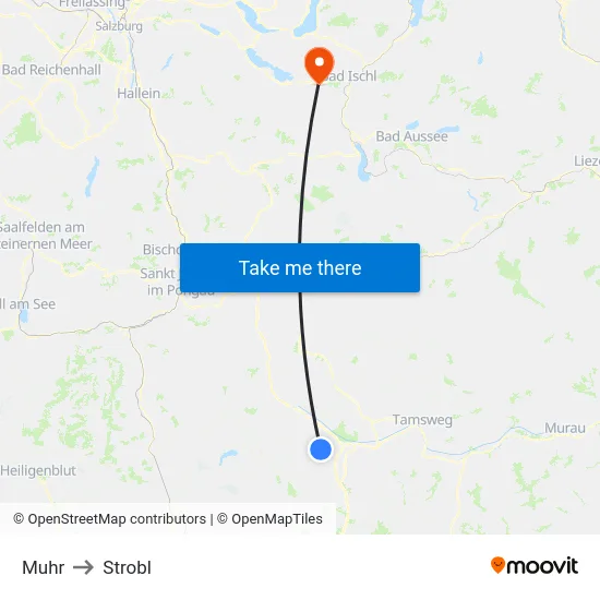 Muhr to Strobl map