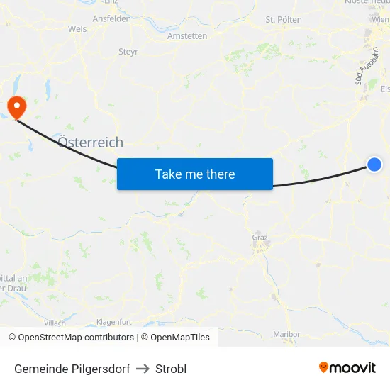 Gemeinde Pilgersdorf to Strobl map