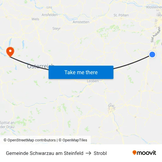 Gemeinde Schwarzau am Steinfeld to Strobl map