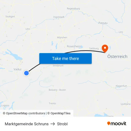 Marktgemeinde Schruns to Strobl map