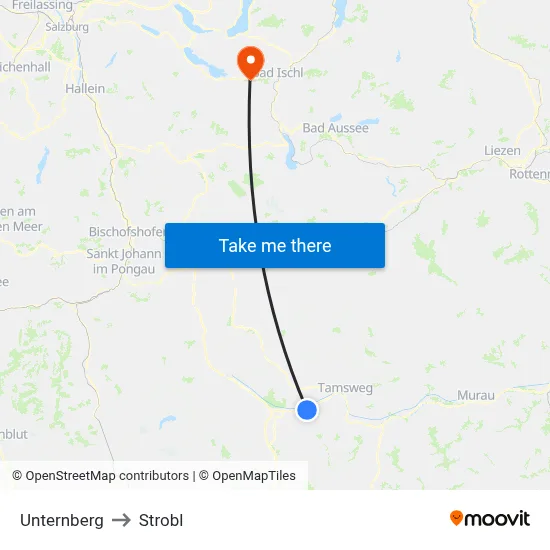 Unternberg to Strobl map