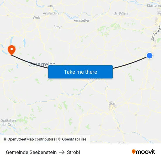Gemeinde Seebenstein to Strobl map