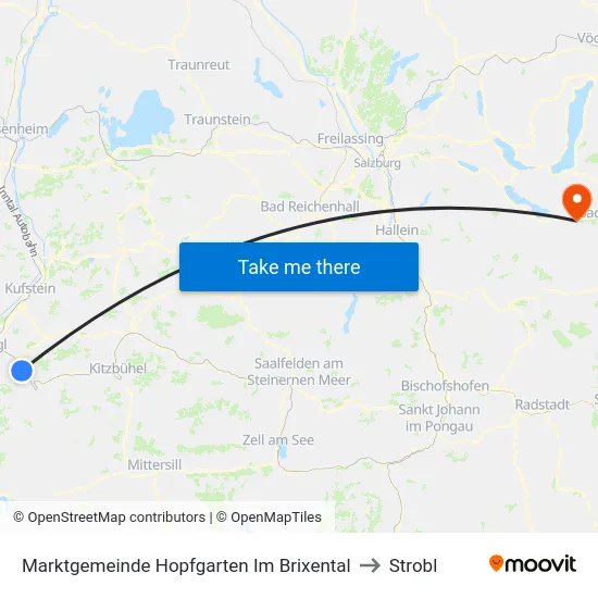 Marktgemeinde Hopfgarten Im Brixental to Strobl map