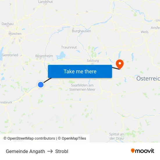 Gemeinde Angath to Strobl map