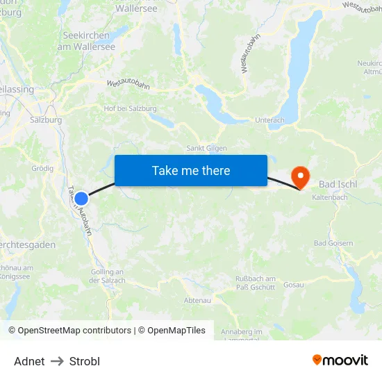 Adnet to Strobl map