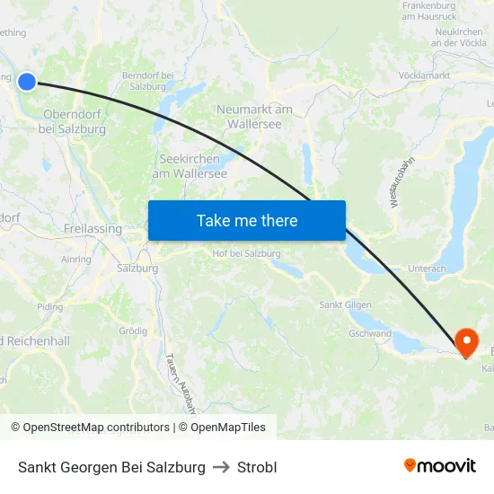 Sankt Georgen Bei Salzburg to Strobl map