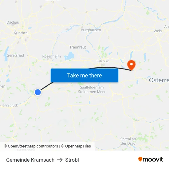 Gemeinde Kramsach to Strobl map
