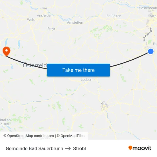 Gemeinde Bad Sauerbrunn to Strobl map