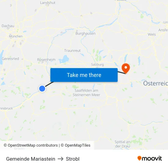Gemeinde Mariastein to Strobl map