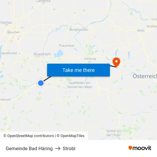 Gemeinde Bad Häring to Strobl map