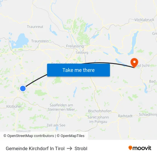 Gemeinde Kirchdorf In Tirol to Strobl map