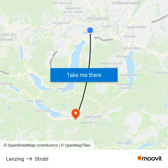 Lenzing to Strobl map