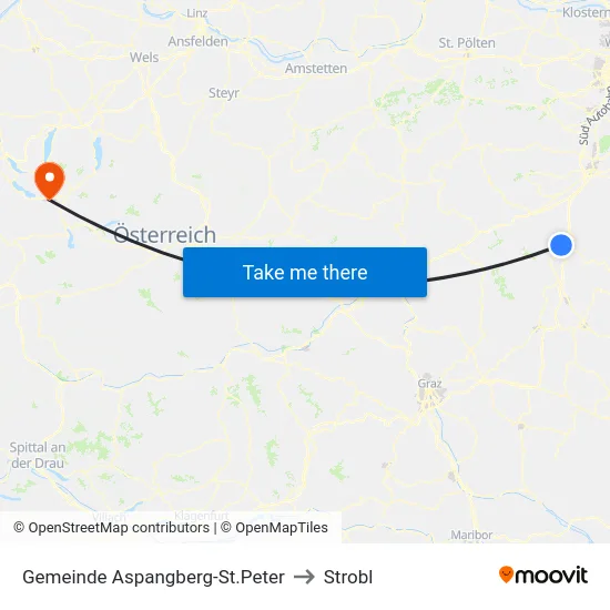 Gemeinde Aspangberg-St.Peter to Strobl map
