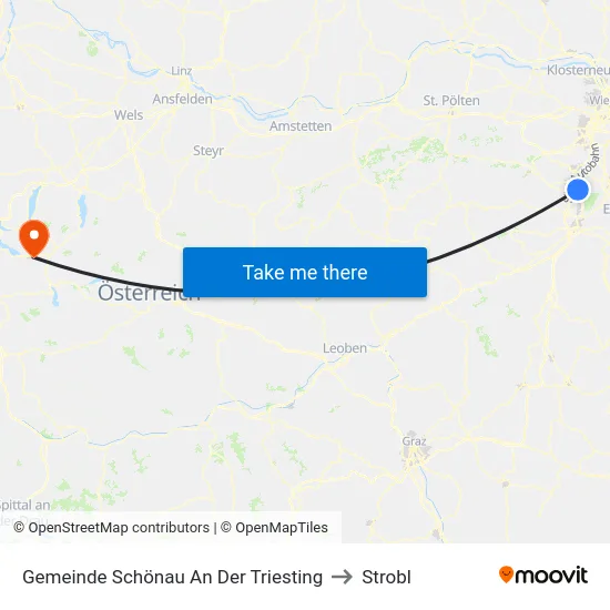 Gemeinde Schönau An Der Triesting to Strobl map