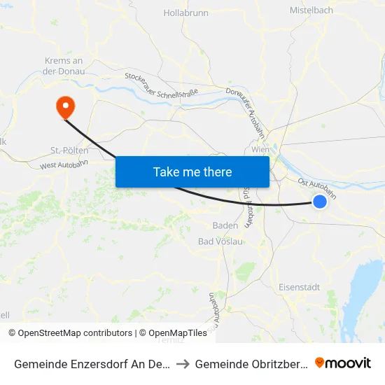 Gemeinde Enzersdorf An Der Fischa to Gemeinde Obritzberg-Rust map