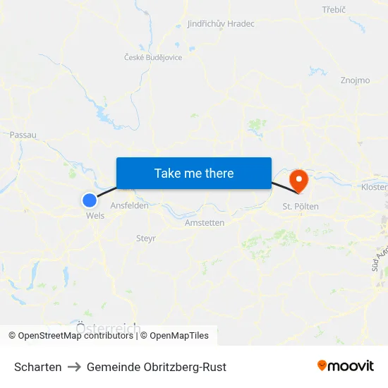 Scharten to Gemeinde Obritzberg-Rust map