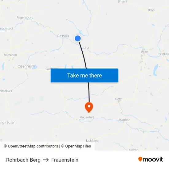 Rohrbach-Berg to Frauenstein map