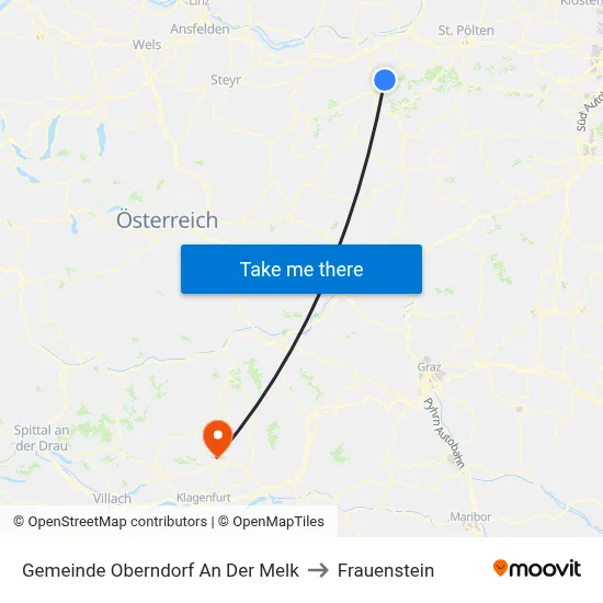 Gemeinde Oberndorf An Der Melk to Frauenstein map