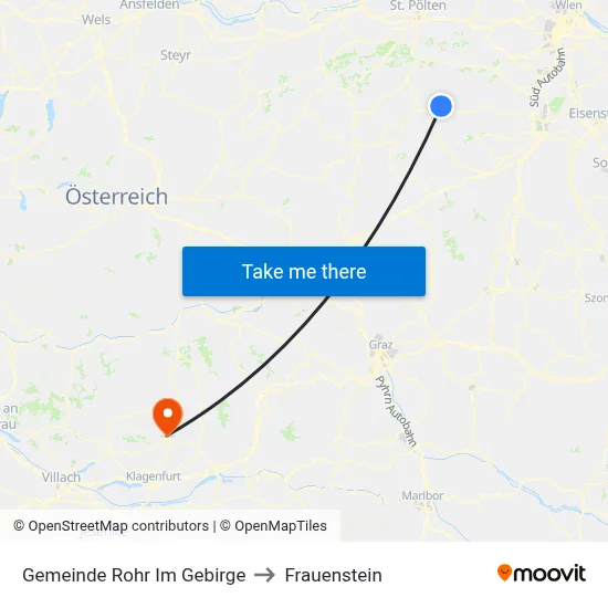 Gemeinde Rohr Im Gebirge to Frauenstein map