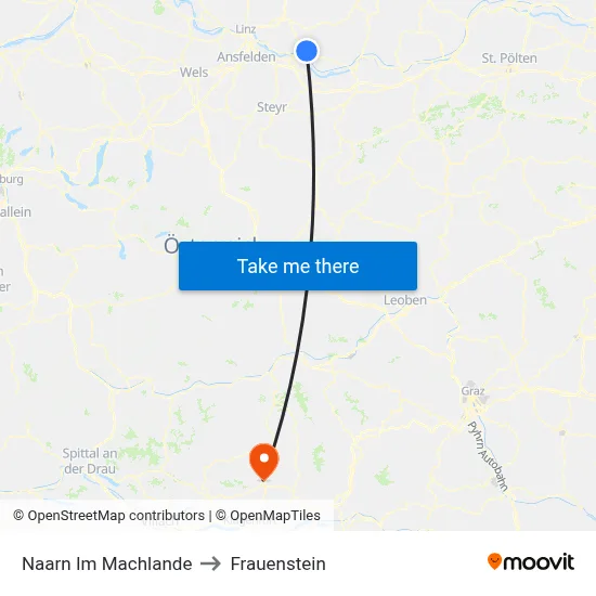 Naarn Im Machlande to Frauenstein map